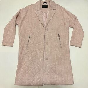 Storm & Marie Womens Blush/Peach 'Lydia' Long Sleeve Oversized Coat Size Small